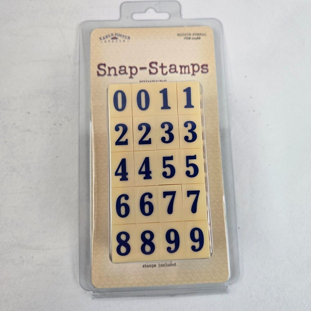 Karen Foster Design Snap-Stamps Numbers Medium Formal